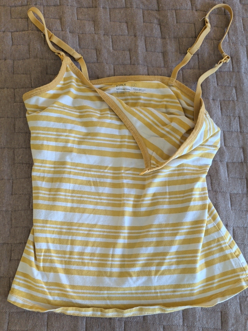 Pact Yellow Stripe Nursing Cami